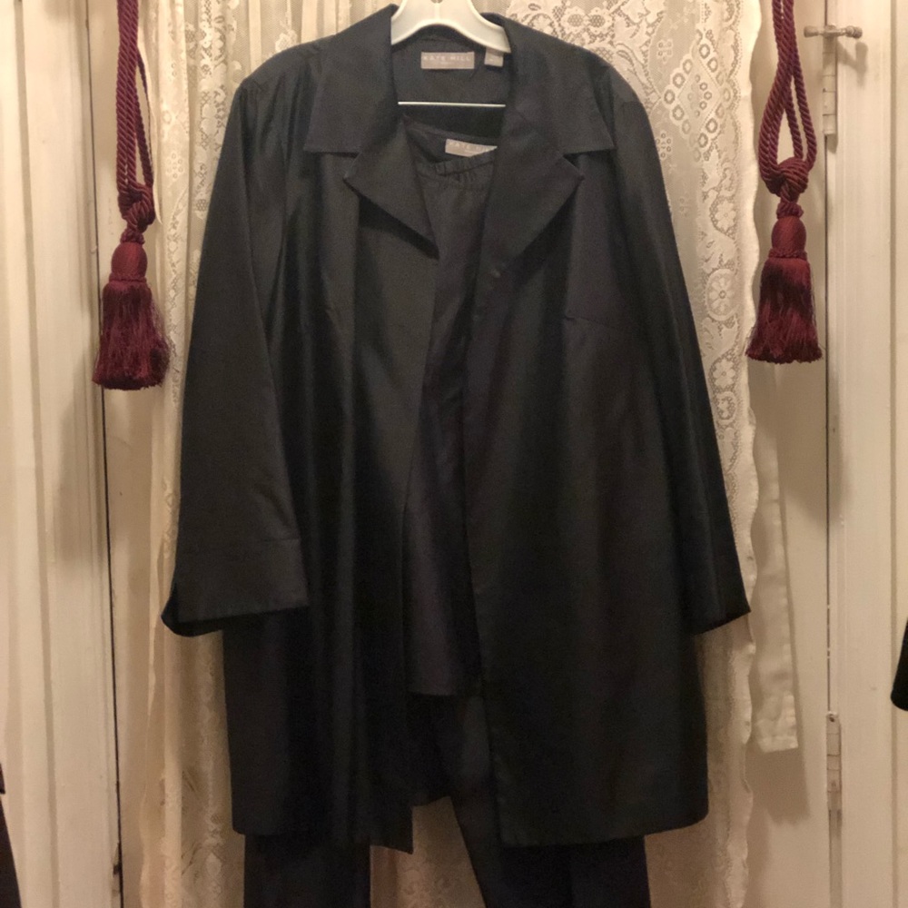 BEAUTIFUL! CLASSY! CLASSIC/KATE HILL-3PC SILK DRESS PANT SET